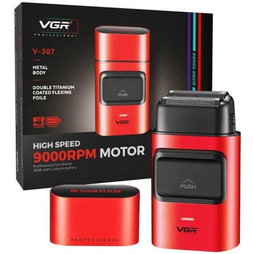 شیور شارژی با دور متور 9000 RPM برند وی جی آر مدل V-307